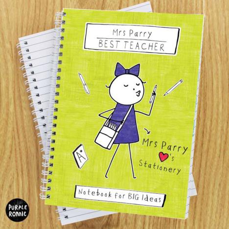 Personalised Purple Ronnie A5 Teacher Notebook Extra Image 2